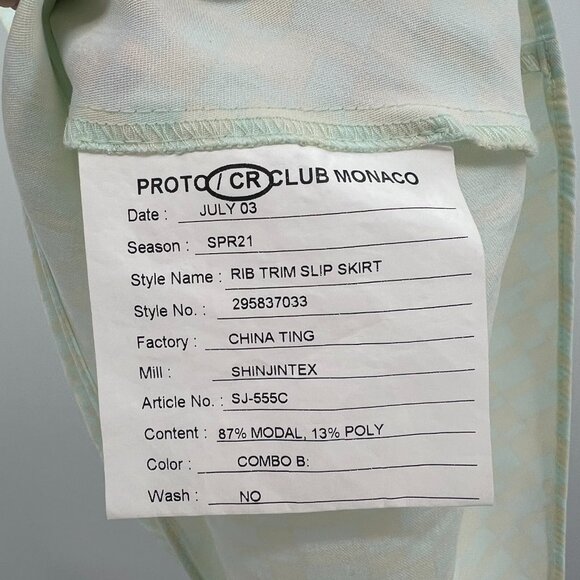 Club Monaco Aqua Tan Maxi Skirt Knit Waistband Women's 6 - Picture 7 of 7